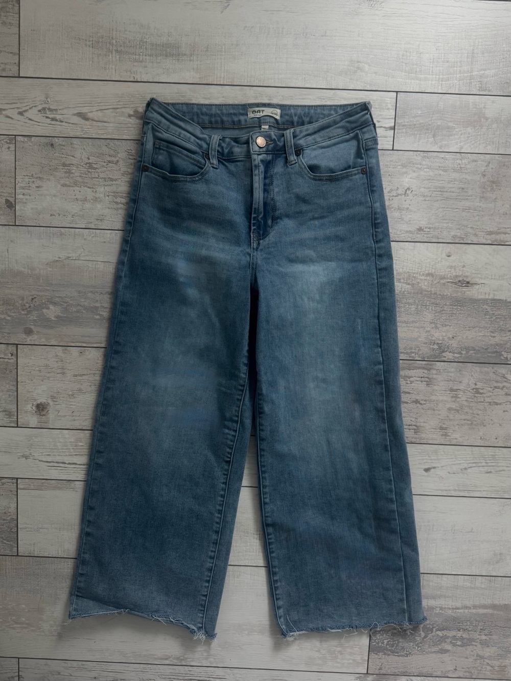 Oat New York Cropped Wide-Leg Jeans - Denim Blue